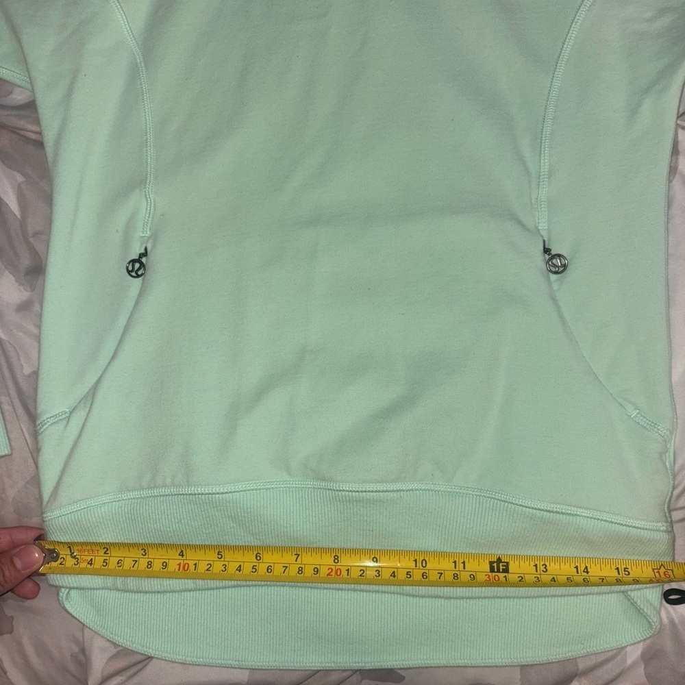 Lululemon Rest Day Pullover Mint Green Cowl Neck Sweatshirt Size 4 - Picture 7 of 16